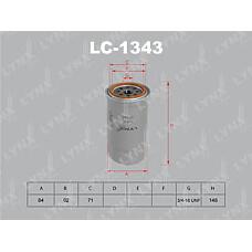 LYNXauto LC-1343 (100HH01 / 2631027420 / ADG02133) фильтр масляный подходит для  Santa fe (Санта фе) 2.2d 05 lc-1343
