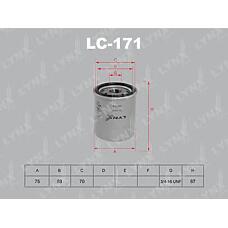 LYNXauto LC-171 (04105409AC / 0415203002 / 041520R010) фильтр масляный подходит для Toyota (Тойота) Camry (Камри) 2.5 91 / 3.0 91 / Corolla (Корола) 1.4d 04 / Land Cruiser (Ленд Крузер) 100 4.7 98 / prado 2.7-4.7 02 / Yaris (Ярис) 1.4d 01, Lexus (Лексус)