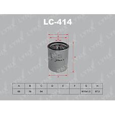 LYNXauto LC-414 (0649012 / 0649013 / 0649014) фильтр масляный подходит для Mitsubishi (Мицубиси) rvr / Carisma (Каризма) 1.6-1.8 95-06 / galant 2.0-2.5 00-04 / Lancer (Лансер) 1.3-1.8d 03 / Pajero (Паджеро) 2.4 91-00 lc-414