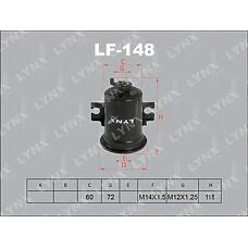 LYNXauto LF-148 (0150106250 / 098 / 0986450115) фильтр топливный подходит для Toyota (Тойота) Corolla (Корола) 1.3-1.6 92-99 / starlet 1.3 96-99 lf-148