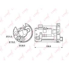 LYNXauto LF-162M (233000A020 / 233000D030 / 2330021010) фильтр топливный погружной подходит для Toyota (Тойота) corolla(_e12_) 1.3-1.8 01 / corolla(_e11_) 1.4-1.6 99-01 /  / camry(v30) 2.0-3.0 01-06 / (v40) 3.5 06-09 / vitz(ncp1_) 1.3 4wd 99 / kluger(_ lf