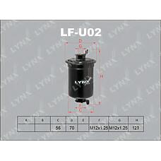 LYNXauto LF-U02 (0150003971 / 0150004901 / 0150005101) фильтр топливный подходит для Suzuki (Сузуки) Vitara (Витара) 1.6-2.5 90-98 lf-u02