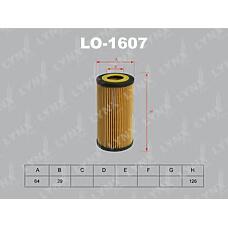 LYNXauto LO-1607 (10ECO032 / 1371199 / 1421704) фильтр масляный подходит для Ford (Форд) Mondeo (Мондео) 2.5 07 / kuga 2.5 / Focus (Фокус) II 2.5t 05, Volvo (Вольво) c30 06 / c70 06 / s40 06 / s60 05 / s80 08 2.4-2.5t / xc70 / 90 2.4d 02 lo-1607
