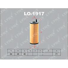 LYNXAUTO lo-1917 (10ECO100 / 11427805707 / 11427807177) фильтр масляный BMW (БМВ) 1(e81-88) 2.0d 05-12 / 3(e90) 2.0d 05-11 / 5(e60 / 61) 2.0d 07-10 / 7(f01) 50d 12>