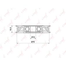 LYNX PB-5040 (0287E11 / 0N2043 / 11925AX000) ролик поликлинового ремня натяжной