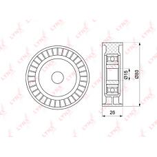 LYNXauto PB-5340 (1487REX / 1622003070 / GT50010) ролик натяжного механизма приводного ремня
