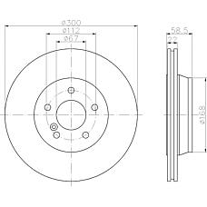 HELLA-PAGID 8DD355106-911 (2204230212 / 220423021264 / A2204230212) диск тормозной