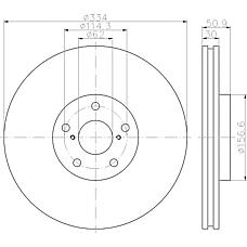 HELLA PAGID 8DD355112-861 (4351622010) диск тормозной