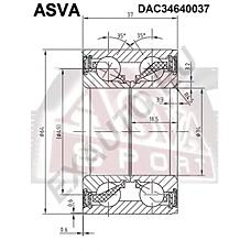 ASVA DAC34640037 (0926734001 / 90279331 / 94535247) подшипник ступичный передний