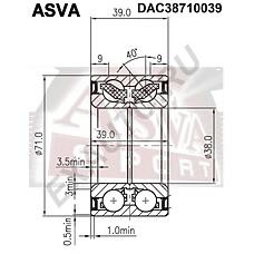 ASVA DAC38710039 (9036938021) подшипник ступицы, комплект