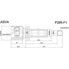 ASVA FDIR-F1 (1349157) шрус внутренний правый 21x40x23 (Focus (Фокус) I 1998-2005)