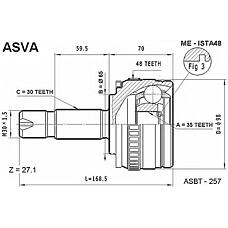 ASVA MEISTA48 (6613305001 / 6613306001) шрус внешний | перед |