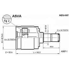 ASVA MZIU507 (F01325600A / F01325600C / F01325600D) шрус внутренний | перед лев |