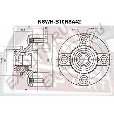 ASVA NSWHB10RSA42 (4320295F0B) ступица колеса с abs | зад прав / лев |