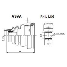 ASVA RNILLOG (6001547028 / 6001548102 / 8200272322) шрус внутренний (ремкомплект) | перед лев |