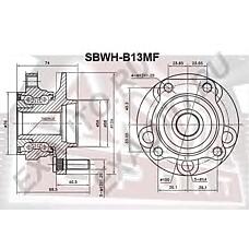 ASVA SBWH-B13MF (28373AG000 / 28373AG001 / 28373FG000) ступица передняя с магнитным кольцом абс