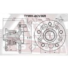 ASVA TYWH-ACV36R (4241006010 / 4241006020 / 4241007010) ступица задняя
