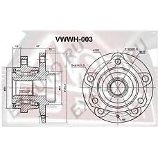 ASVA VWWH003 (1K0498621) ступица колеса | перед прав / лев |