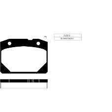 GOODWILL (21013501089) Колодки тормозные дисковые передние, комплект LADA (VAZ) 1200-1600 1500 GL,GLV (VAZ 2102)
