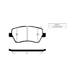 GOODWILL 1082F (410608481R / D1060AX61F / D1060BH40A) колодки торм диск перед, к-т Renault (Рено) / Nissan (Ниссан) (2 шпп)