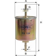 GOODWILL FG124 (30636704 / FG124) фильтр топливный