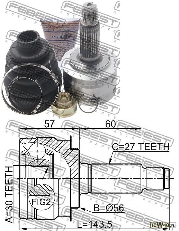 ШРУС внешний SUBARU TRIBECA W10 2006.03-2014.01 0810-B9