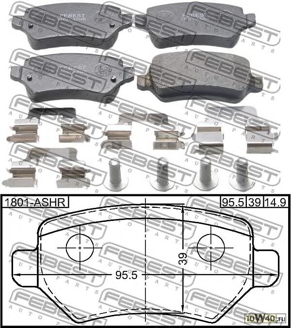 колодки тормозные задние opel astra h 2004-2010