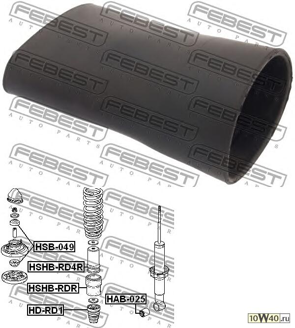 пыльник заднего амортизатора (honda cr-v rd1 / rd2 1997-2001) febest