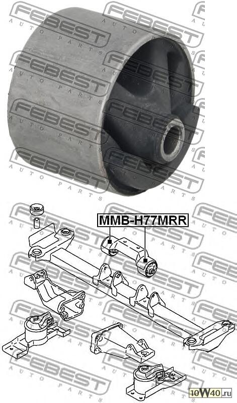 сайленблок подушки двигателя (mitsubishi pajero II v14w-v55w 1991-2004) febest