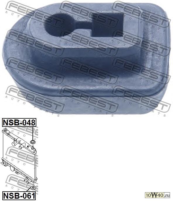 Опора радиатора нижняя NISSAN TIIDA C11 2005-2012, JUKE F15 2010- NSB-061