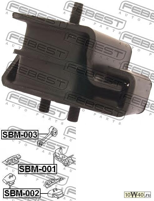подушка двигателя передняя (subaru impreza g11 2000-2007) febest