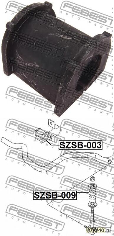 втулка переднего стабилизатора d21 (suzuki grand vitara / escudo sq416 / sq420 / sq625 1998-2006) febest