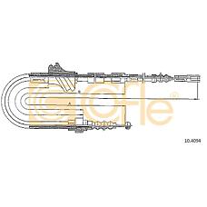 COFLE 10.4094 (4A0609721F / 4A0609721C / 4A0609721CF) трос ручника Audi (Ауди) 100 90- диск.торм треб.кол. 2шт