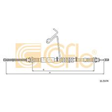 COFLE 11.5574 (4077635) трос стояночного тормоза
