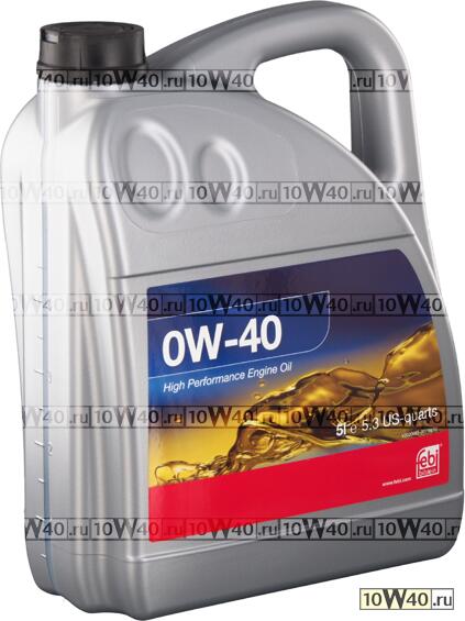 масло моторное 0w-40 5л