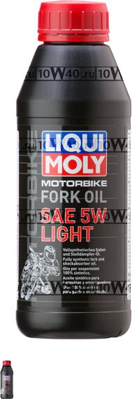 Масло для амортизаторов синтетическое 0,5л - LiquiMoly Синт-ое масло д/вилок и амортиз. Motorbike Fork Oil Light 5W (0,5л)