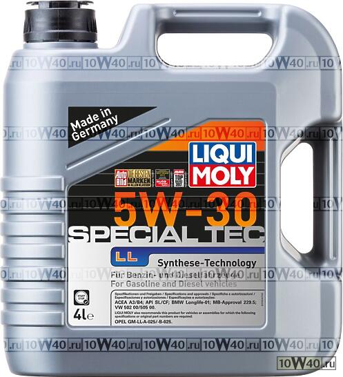 Масло моторное синтетическое 4л - НС-синт. мот.масло Special Tec LL 5W-30 SL A3,B4