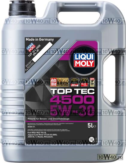 масло моторное liqui moly top tec 4500 5w-30 5л.