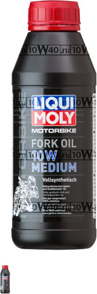 Масло для амортизаторов синтетическое 0,5л - LiquiMoly Синт-ое масло д/вилок и амортиз. Motorbike Fork Oil Medium 10W (0,5л)