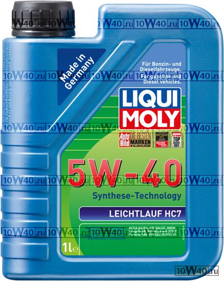 НС-синт. мот.масло Leichtlauf HC 7 5W-40 SN A3/B4 (1л) (2308) 1346