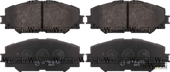 Колодки тормозные дисковые TOYOTA: AURIS 1.33 Dual-VVTi, 1.4 VVTi, 1.6, 1.6 VVTi 06-, COROLLA 1.6 VVTi 01-, COROLLA седан 1.33, 1.6 CNG, 1.6 Dual VVTi 06-, RAV 4 III 2.4 VVT-i