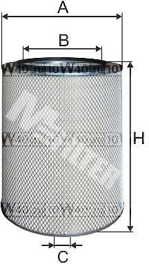 фильтр воздушный h468 d307.5 d196 \rvi magnum <10.96 (гориз расп)