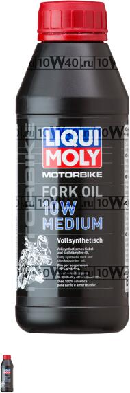 Масло для амортизаторов синтетическое 0,5л - LiquiMoly Синт-ое масло д/вилок и амортиз. Motorbike Fork Oil Medium 10W (0,5л)