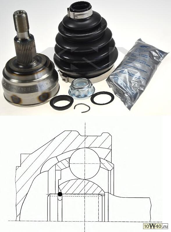 ШРУС наружный к-кт  Audi A3, VW Golf 96>