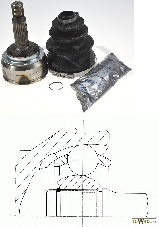 ШРУС наружный к-кт  Skoda Felicia 1.3/1.6/1.9D 96>
