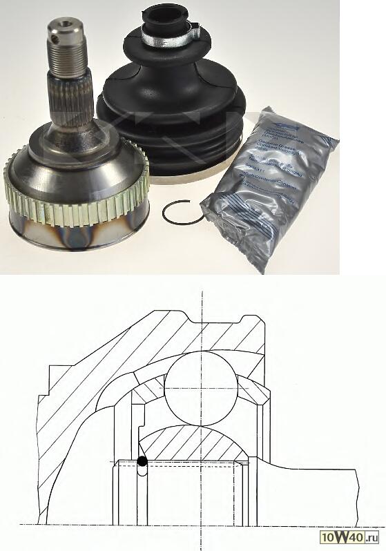ШРУС наружный к-кт  Citroen Xantia 1.8/2.0i/1.9D/TD 92-98