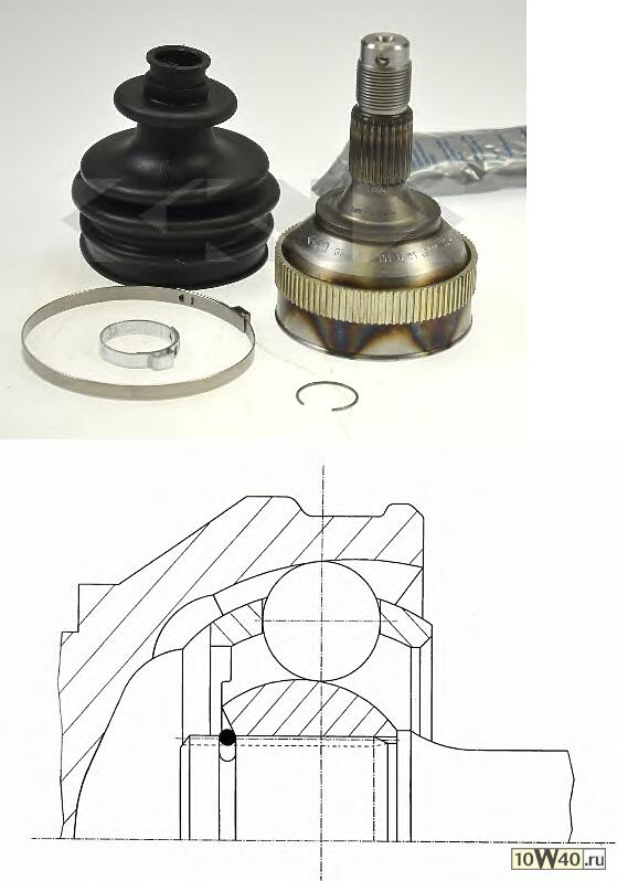 Шрус CITROEN BX (XB-_) 19 D [162 (XUD9); D9A (XUD9)] , PEUGEOT 405 I (15B)