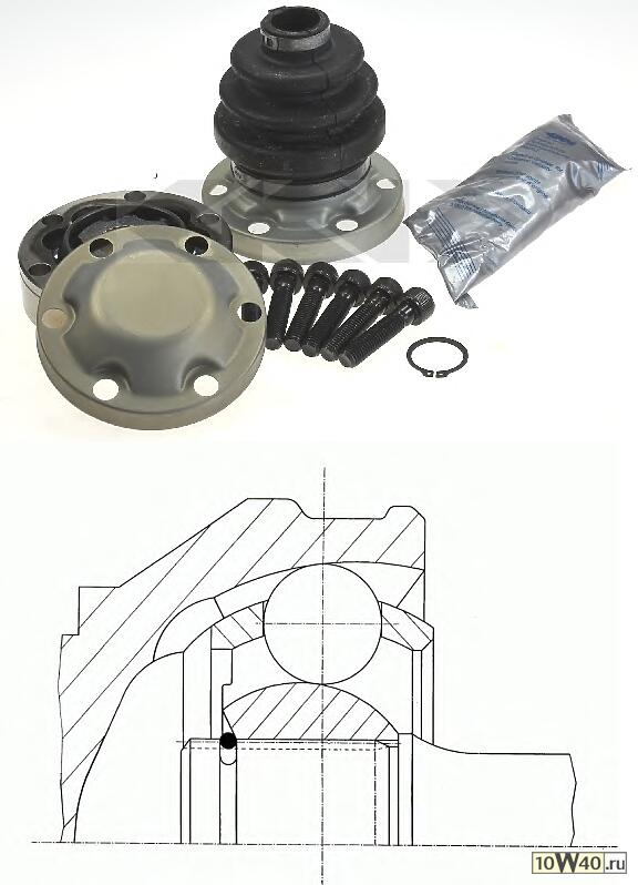 Код оригинала: 414203 / 90297727, <BR>ШРУС внутренний к-кт  Opel Omega 1.8-3.0/B 2.0 87>