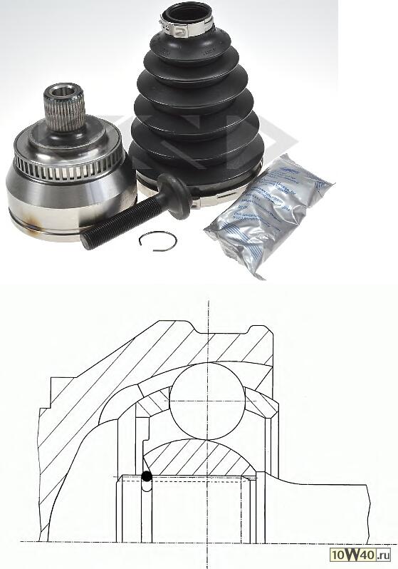 ШРУС наружный к-кт  Ford Galaxy, VW Sharan 2.0/1.9TDi 99>