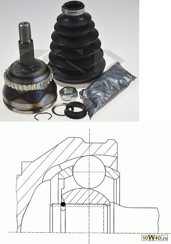 шрус наружный к-кт\ renault safrane 2.0 / 2.5i / 2.2dt 96-00